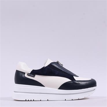 Marco Moreo Pompei Front Zip Platform - Navy Combi
